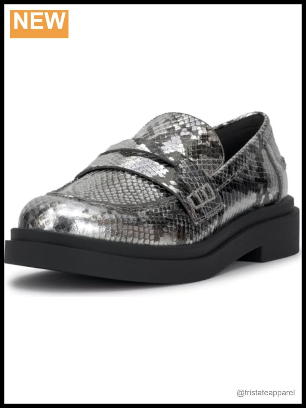 Faux Leather Round Toe Block Heel Pull-On Loafer Business Casual